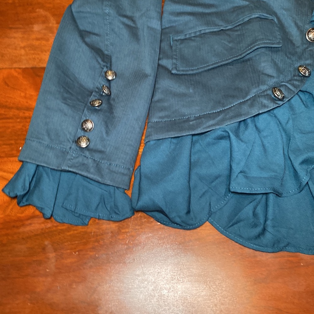 Free People Ruffles punk vampire gothic Jacket Duran Adam 80s Halloween pirate - Picture 3 of 12